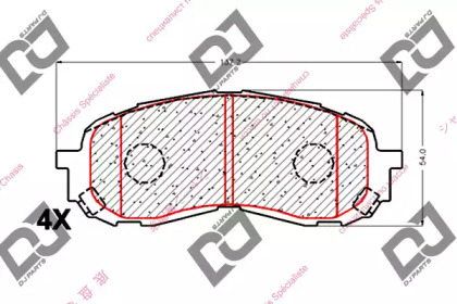 Комплект тормозных колодок DJ PARTS BP1836